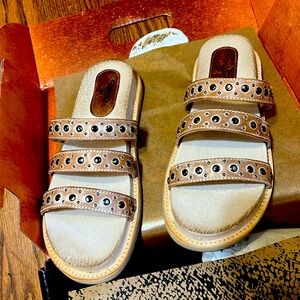 Brand new in box. A beautiful pair of Freebird sandals style “Florence” size 10.